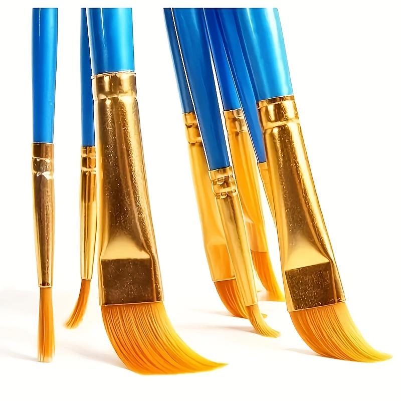 1set, Artist Paint Brush Set - Nylon Fur, for Acrylic, Oil Painting, Watercolor, Face, Nail, Detail Painting and Rock Painting.