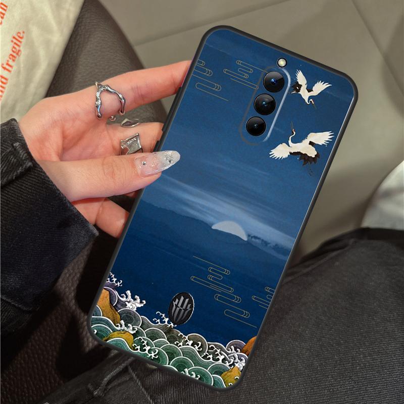 Art Crane Waves Case For ZTE Nubia RedMagic 11 Pro Plus 10 9 8 8S 9S 10S Pro 5G 5S 6 7 6S 7S Pro 11 Air Cover
