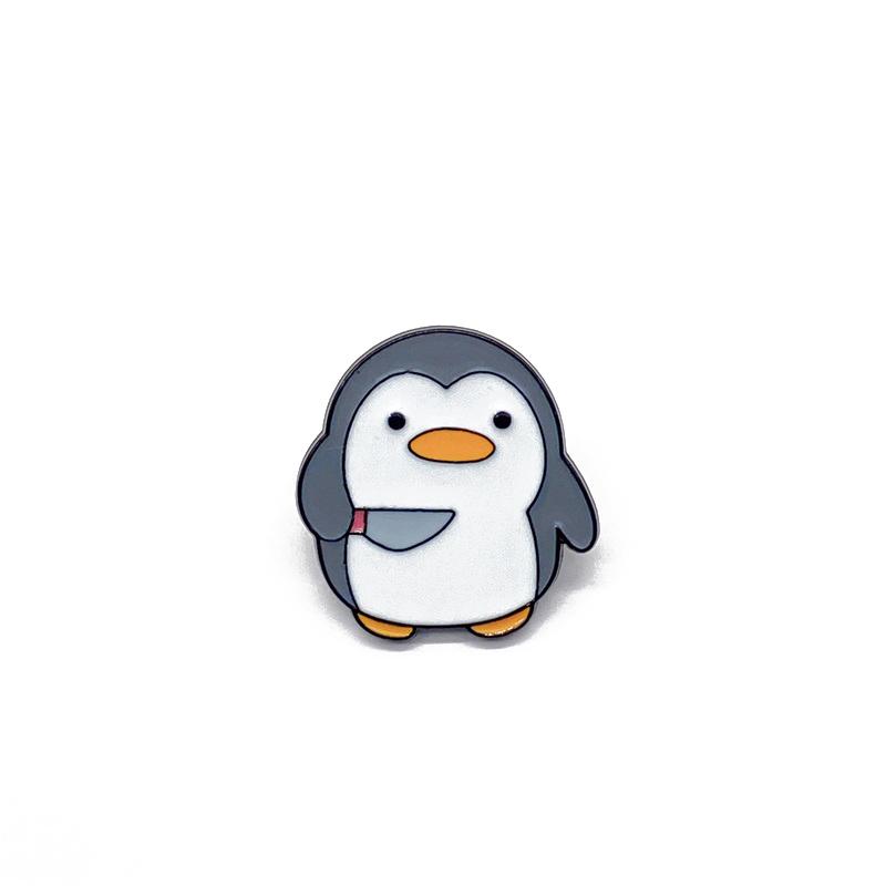 

Ручной инструмент с пингвином, забавная модная металлическая брошь, значок с милым животным из мультфильма, мужская и женская одежда, аксессуары для лацкана style-2