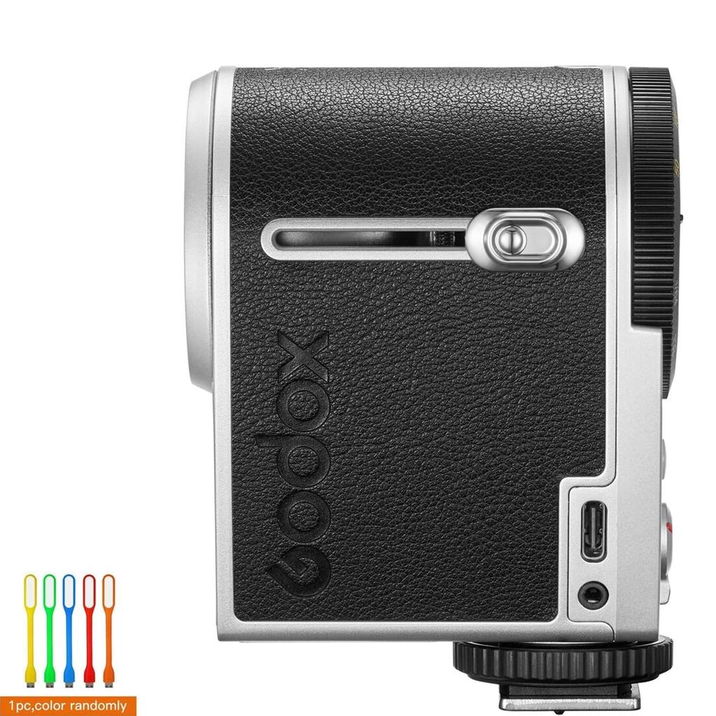 Godox Lux Cadet Retro Camera GN10 with 7 Levels of Flash Optical CCT for and Olympus Cameras Flash, Power, S1/S2 Control, 6200K±300K Sony, Fuji,
