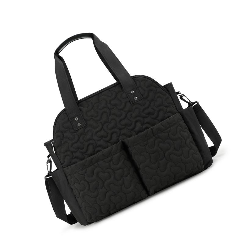 Polyester Quilted Storage Solution Multiple Compartments Diaper Bag Functional Spacious for Baby Essential