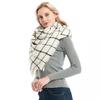 Factory Direct Sales Foreign Trade Autumn/winter New Neck Scarf, Imitation Cashmere Acrylic Black Beige Plaid Square Scarf, Women's Shawl