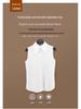 Women's 2025 Autumn/Winter Versatile Sleeveless Sweater Vest with Pointed Collar Temperament White Base Shirt