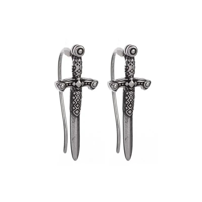 Vintage Simple Small Hoop Earrings Stainless Steel Hypoallergenic Earrings for Men Women Cool Indian Boho Jewelry