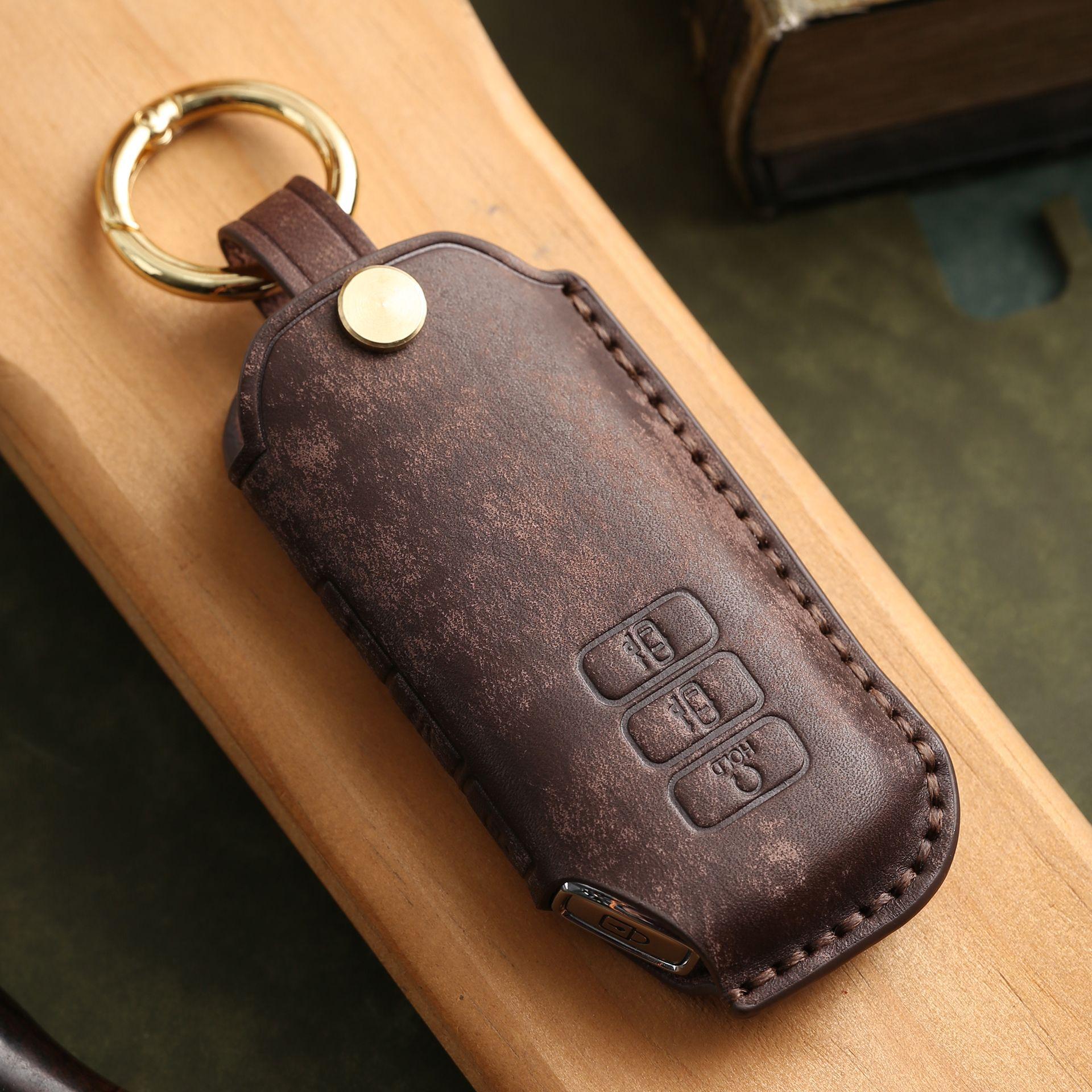 

Suitable For Kia/Kia Key Set Kn Solanto Jiahua Business Vehicle Pure Handmade Real Cowhide Shell Buckle коричневый