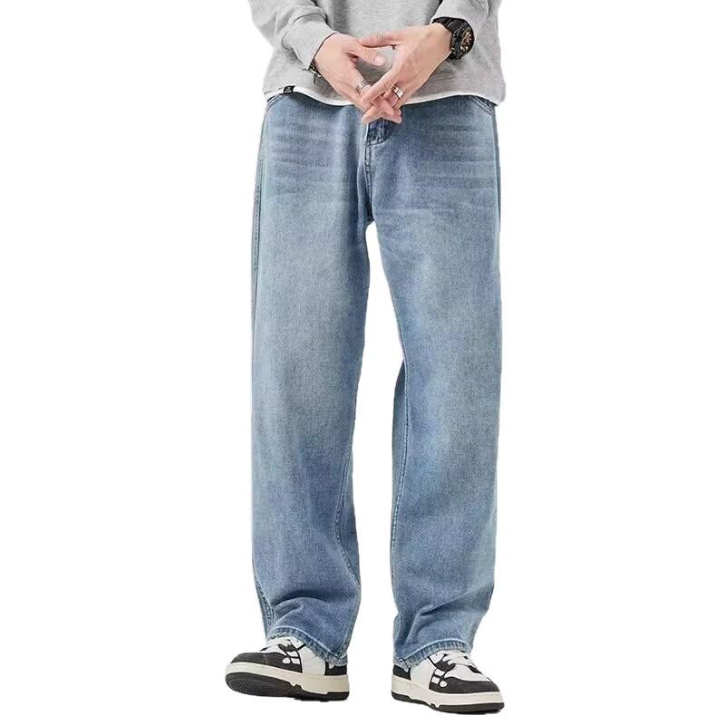Men's Retro Washed Wide-Leg Distressed Jeans - Hot Selling in Southeast Asia