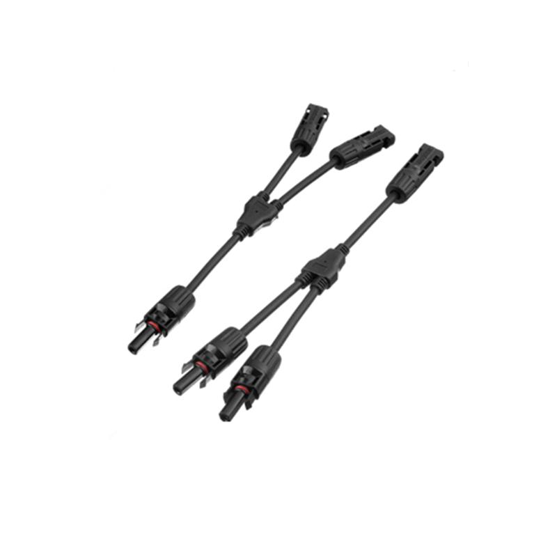 2Y Branch parallel connection 30A 1000V Electrical Solar Connector Photovoltaic 2pcs solar Panel Cable Wire Connect