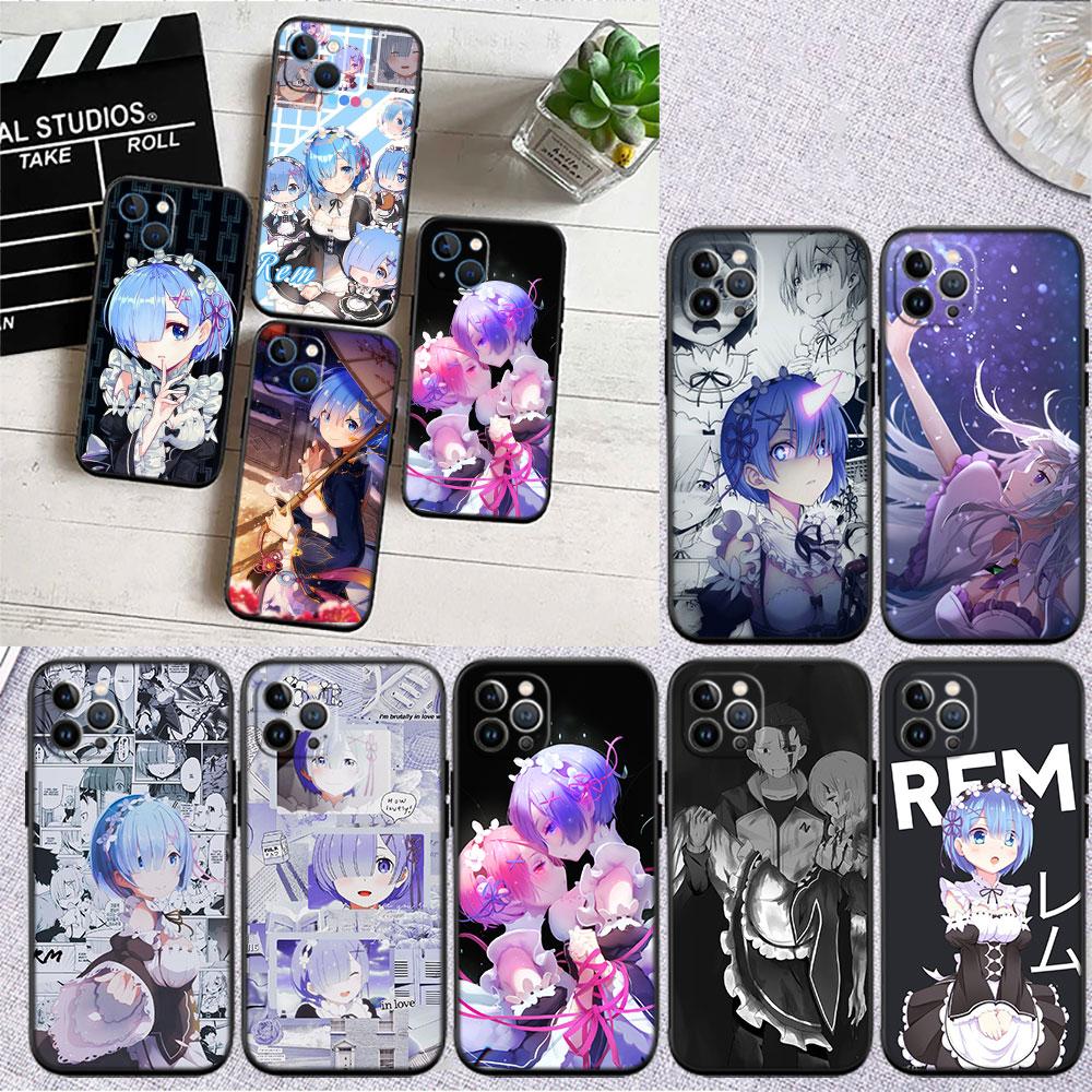 CJ48 Emilia Re Zero Ram Rem Phone Case for Samsung Galaxy S20 S21 S22 Ultra FE + Plus A21S A22 A24 A25 A26 A30 A30S A31
