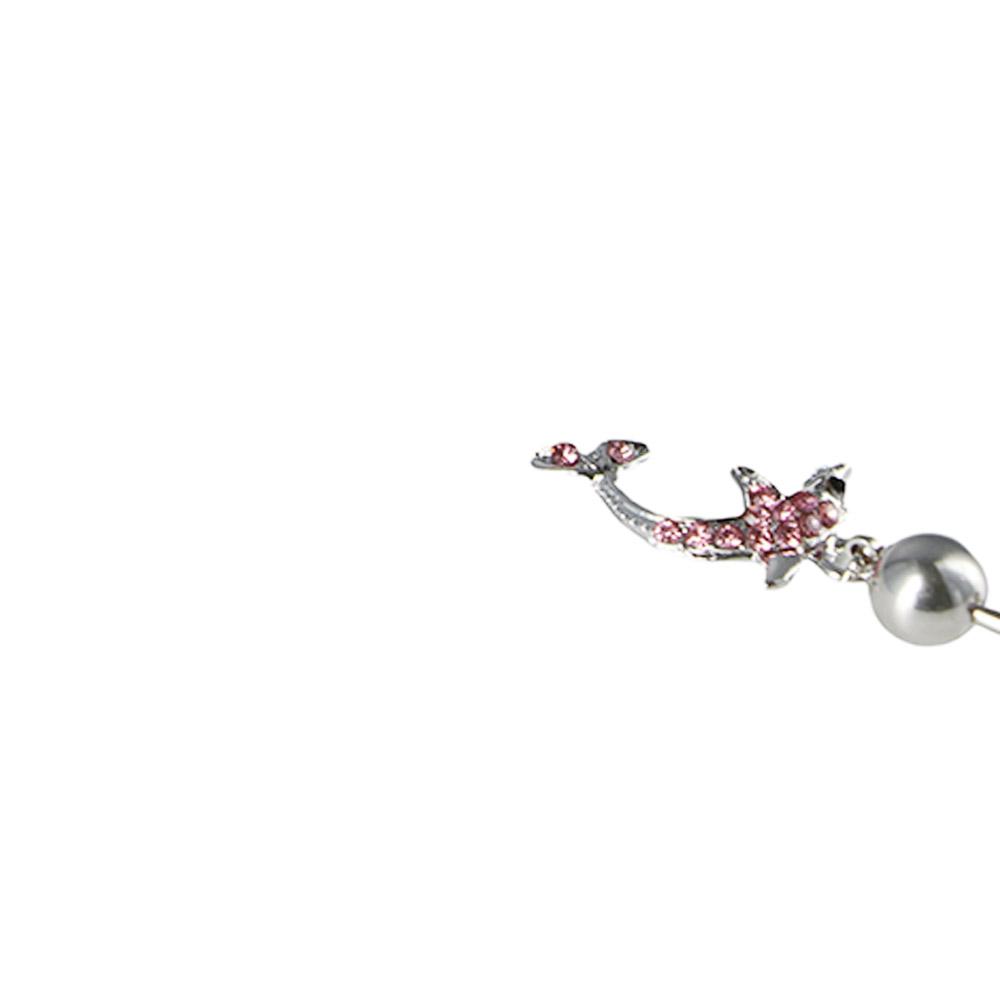 Rhinestone Dolphin Belly Button Ring Zinc Zinc Alloy Personalities Body Piercing