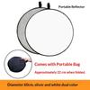 2 In 1 Photography Light Reflector Foldable Portable For Outdoor Studio Portrait Product Shooting 30Cm/60Cm/80Cm
