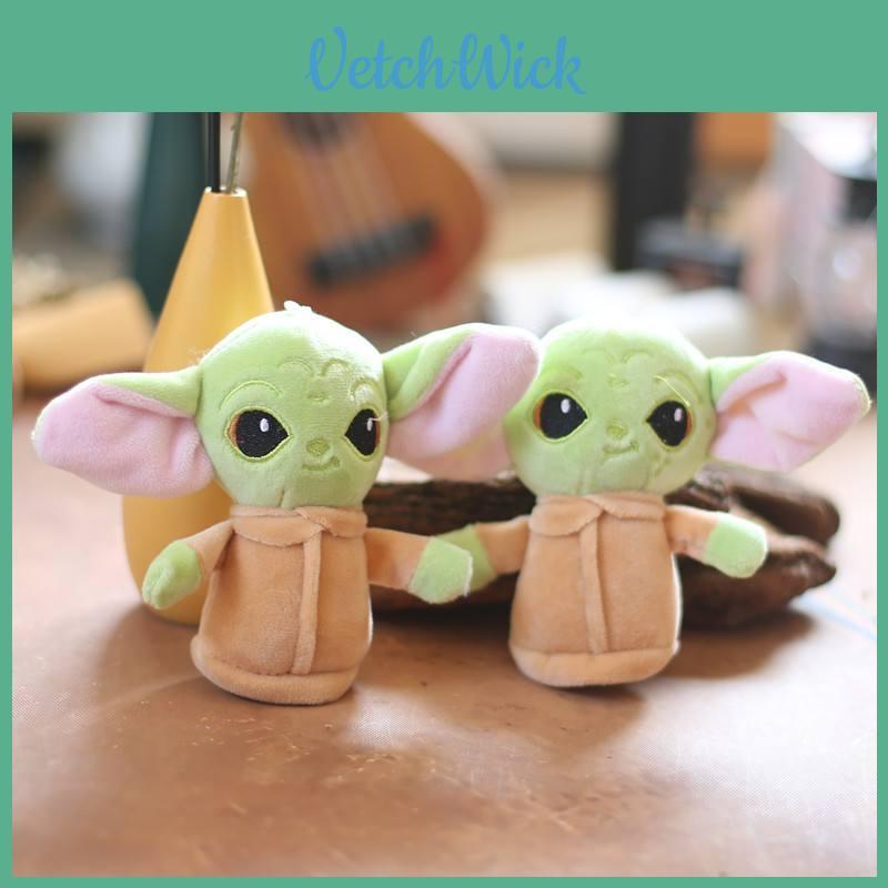 Adorable Yoda Baby Plush Backpack Decoration Soft Stuffed Animal Key Ring For Children Non-cartoon Design
