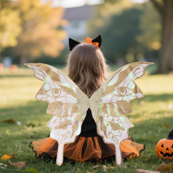 Fairy Wings for Adult Women Shiny Butterfly Cosplay Costume Organza Elf Angel Wing for Halloween Party Accessory