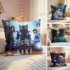 The G-Garden Of Sinners Cushion Cover Silky Short Plush Invisible Zipper Dustproof Sofa Pillow Case For Home Decor