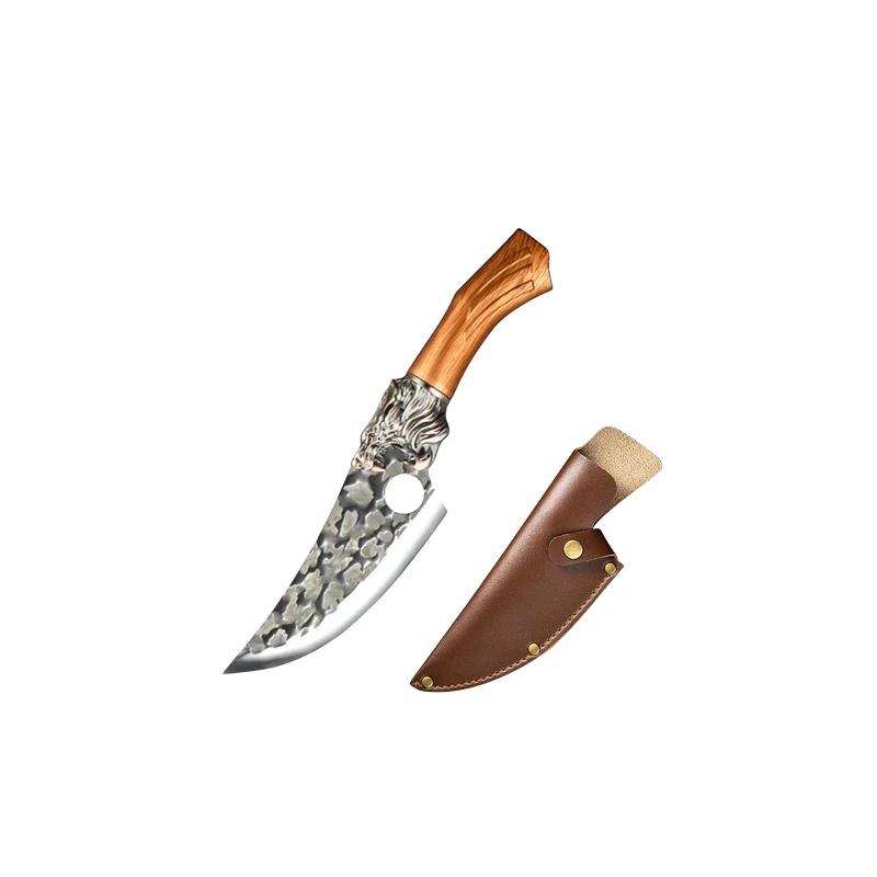 

Нож ручной ковки, кухонный нож для разделки мяса, нож для обвалки мяса, профессиональный нож мясника из нержавеющей стали, острый нож для нарезки фруктов