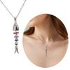 Dynamic Floating Fish Pendant Necklace Scratch Resistant Finish Adjustable Length Neckchain Fashion Forward Jewelry