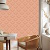 Geometric rhombus wallpaper peach and cream 50x1000