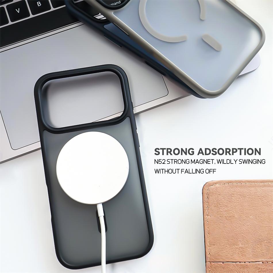 Silky Feel Matte Phone Case For iPhone 17 Pro Max Air 15 14 Plus 13 12 16 Pro For Magsafe Wireless Charge Magnetic Protect Cover