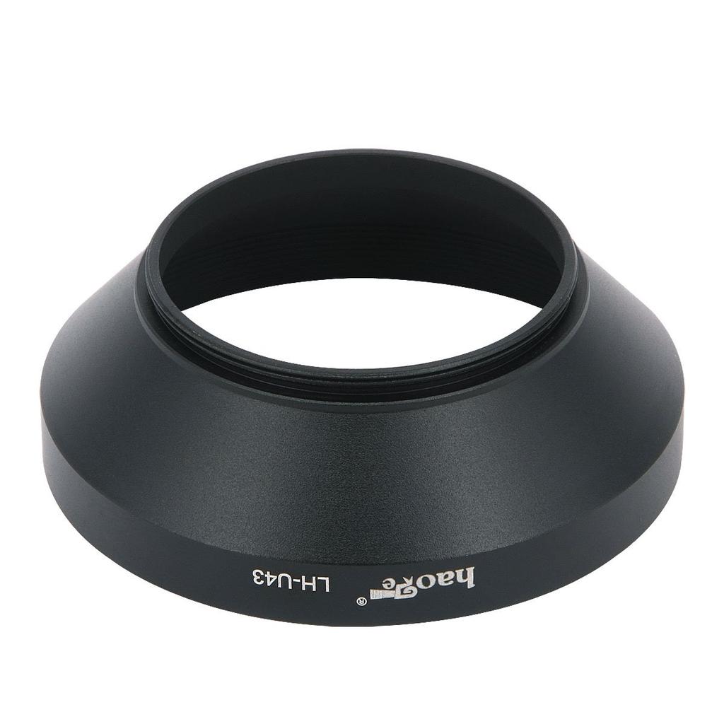 Haoge Round Metal Lens Hood for Panasonic LUMIX and Leica Digital Cameras LH-U43 Screw-in DMC-LX100 D-LUX
