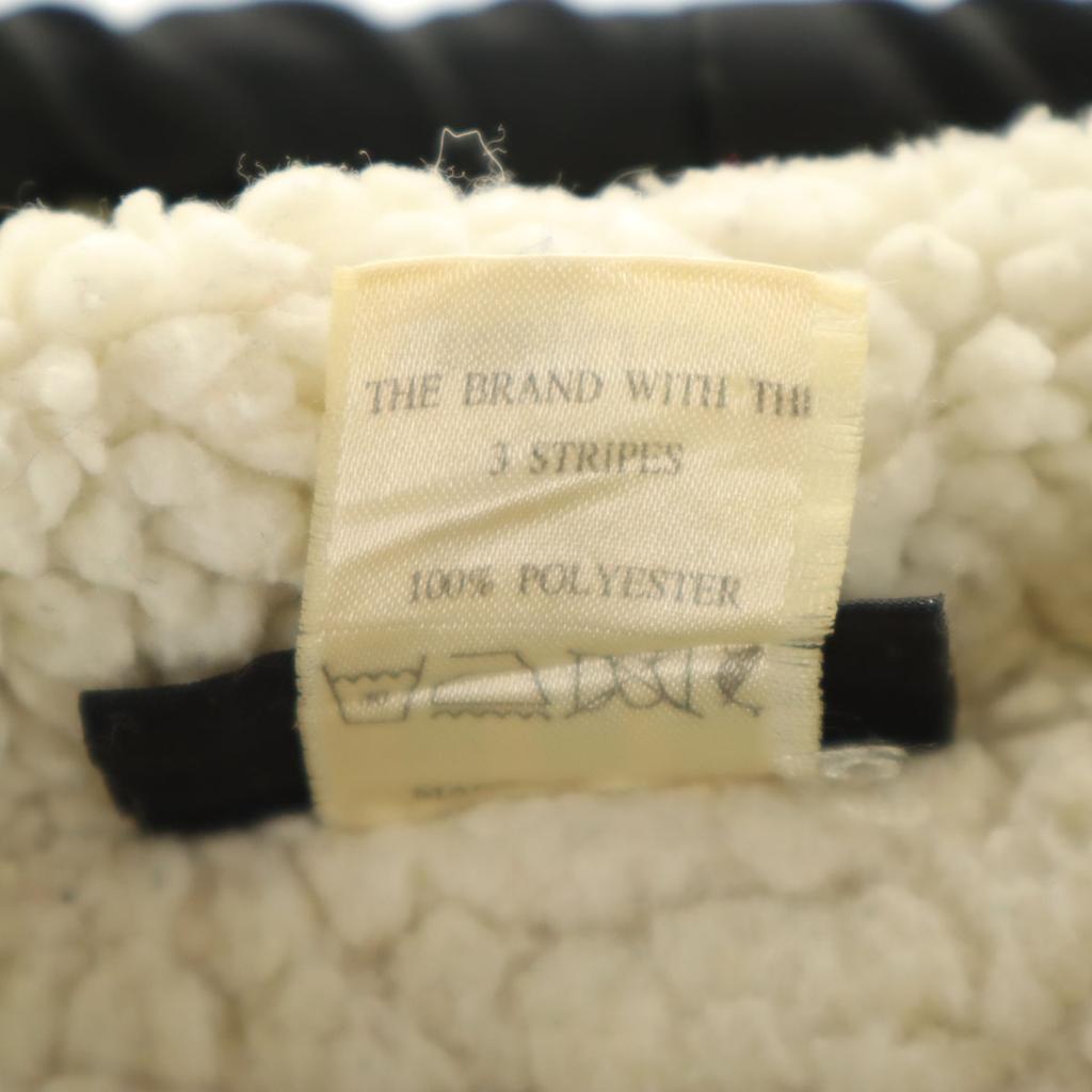 Adidas Trefoil Logo Fleece-lined Hood Bench Coat L Black Men's Used