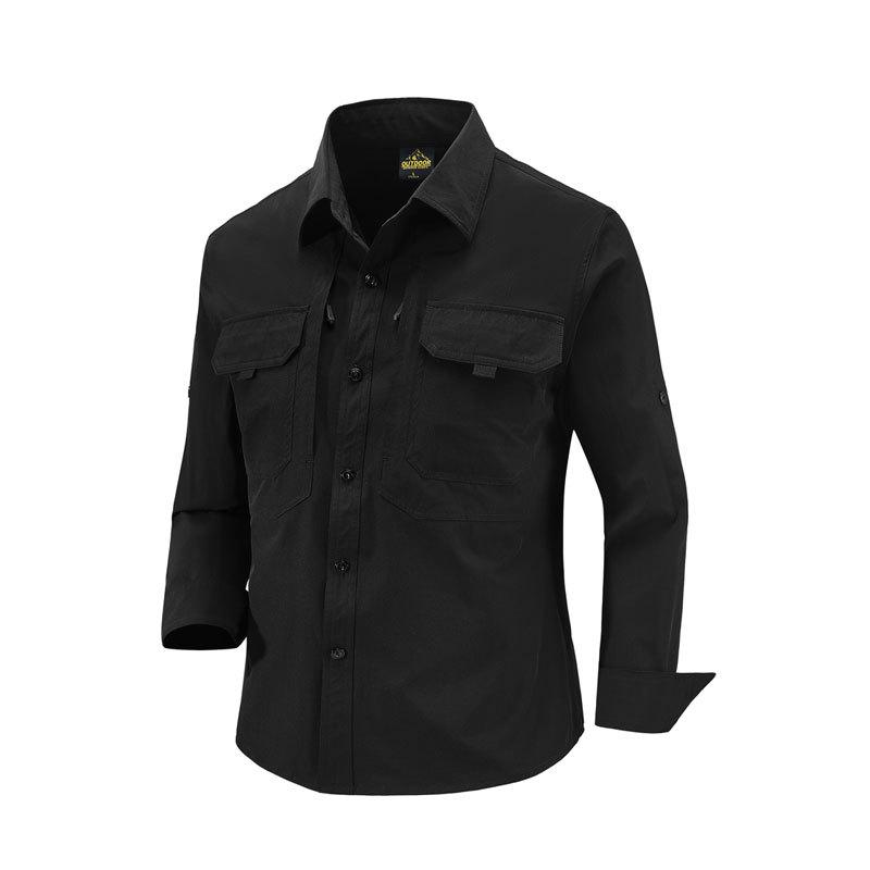 Herren Schnelltrocknendes Stretch Langarm Outdoor Arbeitshemd 2T319