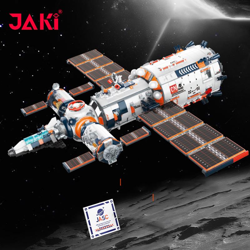 JAKI Children's Building Block Toy Set Space Aerospace Exploration Series Space Core Module Space Station Building Toys