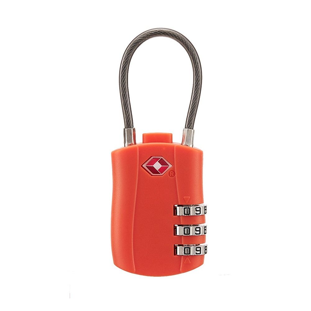 TSA Customs Password Lock Anti-theft Wire Rope Padlock Durable 3 Digit Combination Lock  Travel