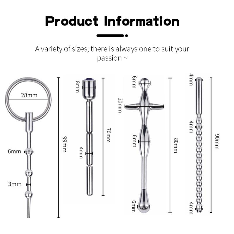 1PCS Metal urethra dilators, beginner's urethra training, penis masturbation sex games, male sex toys