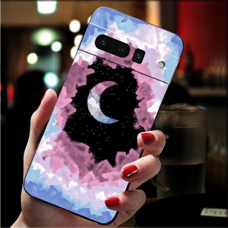 

Phone Case For Google Pixel 10 9 Pro XL 9A 8 7 6 Pro Pixel 8A 7A 6A Pixel 8 7 6 5 Moon Art Google Pixel 9 Pro