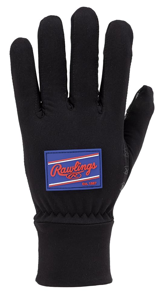 Rawlings Baseball Cold Weather Stretch Knit Gloves EAC15F05 Blue Black/Royal