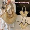 Hollow Out Bohemian Beach Bag Parent Shoulder Bag Hollow Shoulder Bag Straw Woven Bag  Streetwear