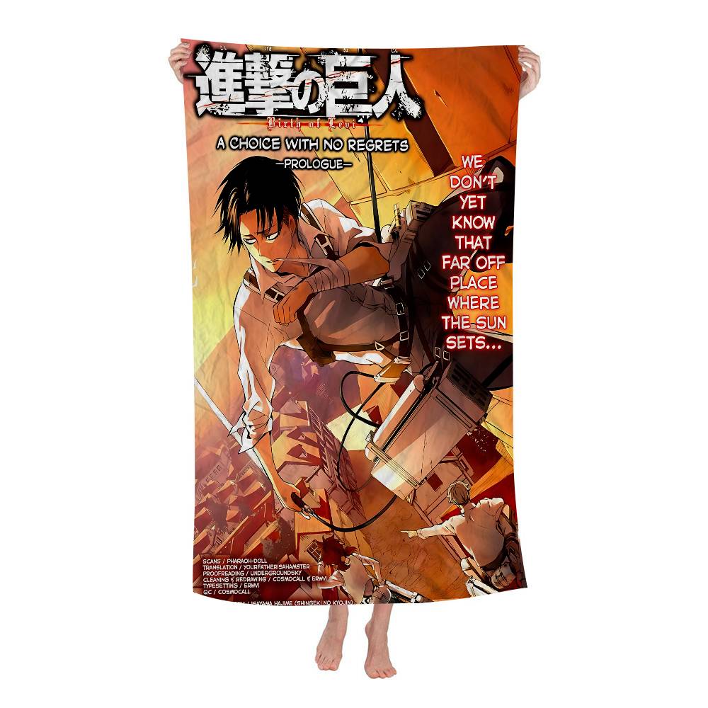 A-Attack On Anime Titans Big Microfiber Beach Towels Quick Dry Towel Sand Beach Towels Pool Towel For Travel Swim Pool Yoga