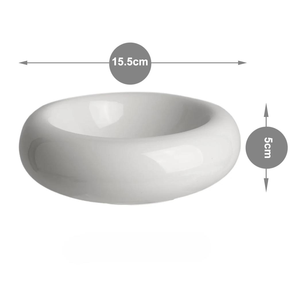 Anti-spill Water Bowls Snack Bowls Ceramic Cat Bowl High Appearance Level Pet Supplies Doughnut Tableware Dudu Cat Food Bowls