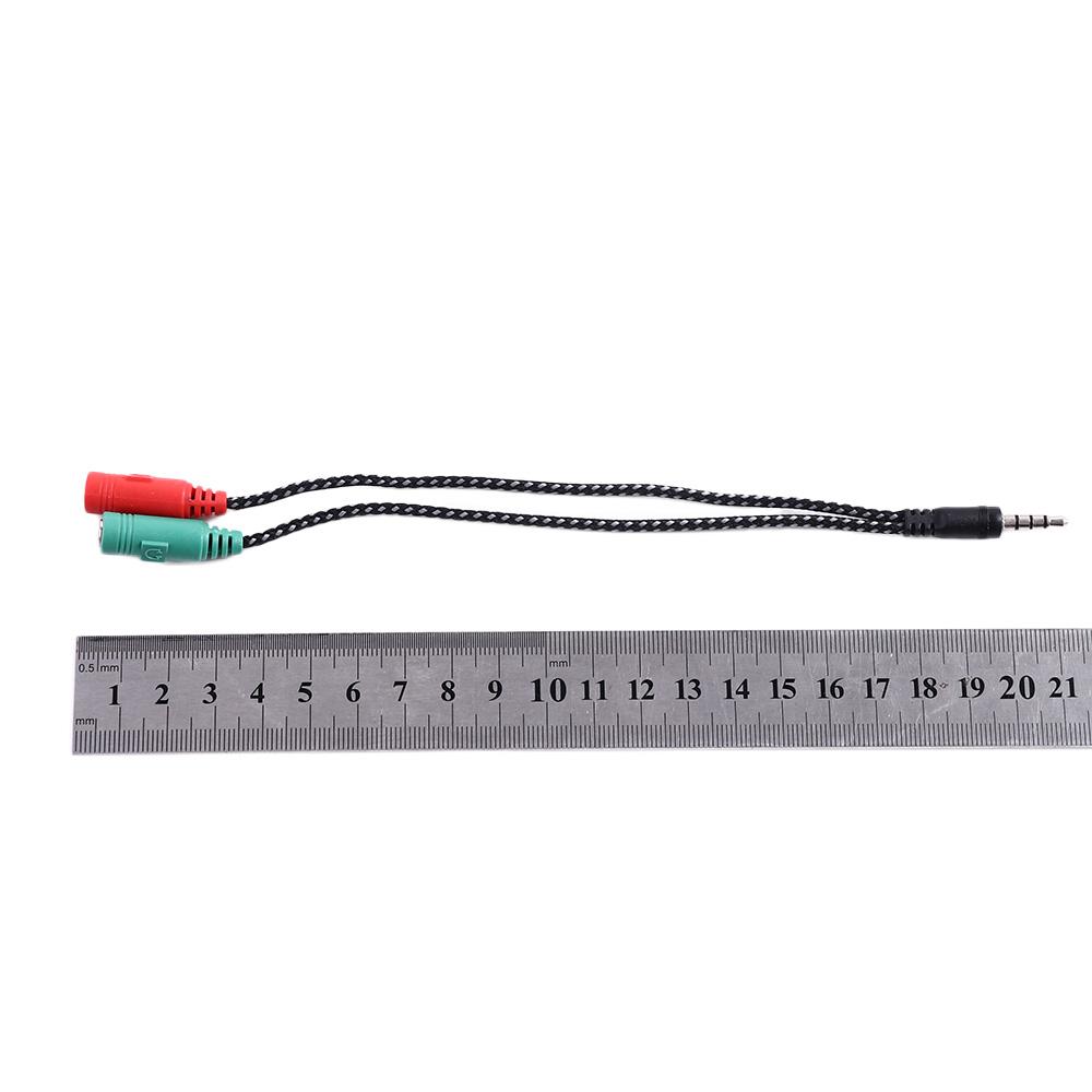 For Earphone Headphone Jack Mic Audio Cable Audio Cable 3.5mm Female Y Splitter Cable AUX Cable Cable Converter Cable Adapter