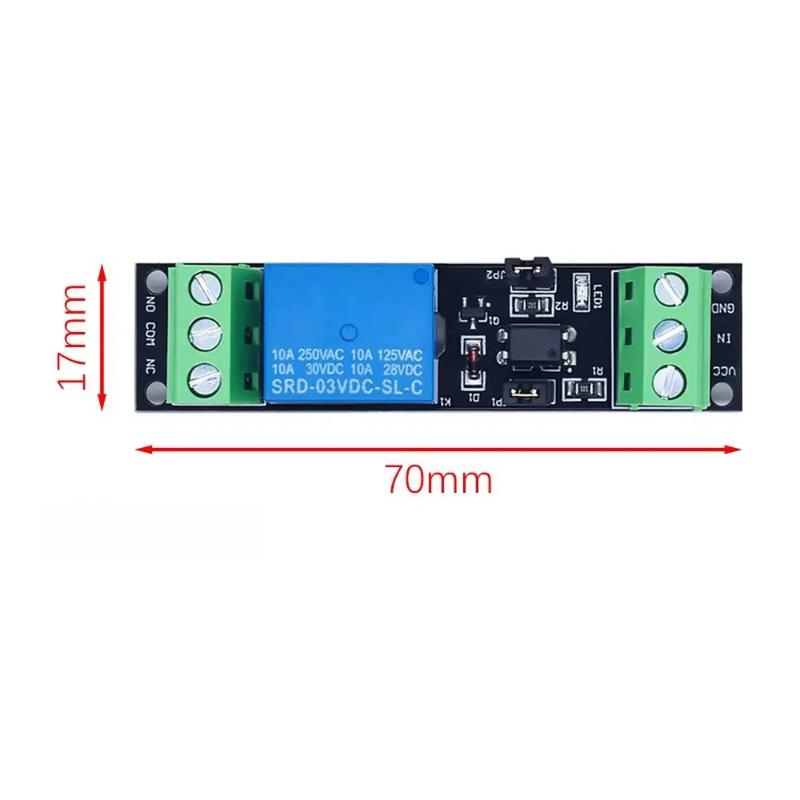 1Pcs High Level Drive Board Single Channel 3V Relay Isolated Drive Control Module 10A Load Optocoupler Isolation Board