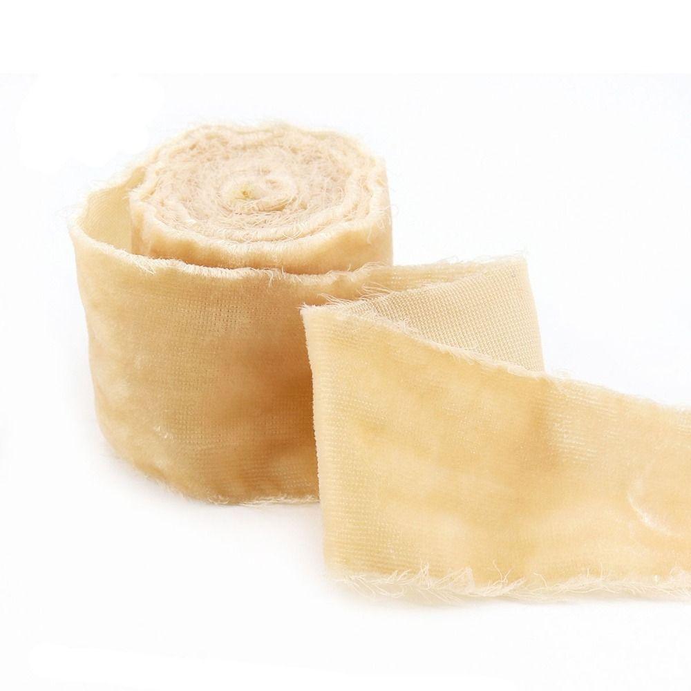 

Gift Wrapping Velvet Ribbon Frayed Edging Tape Gifts Wrapping Cloth Ribbon Party Decorations