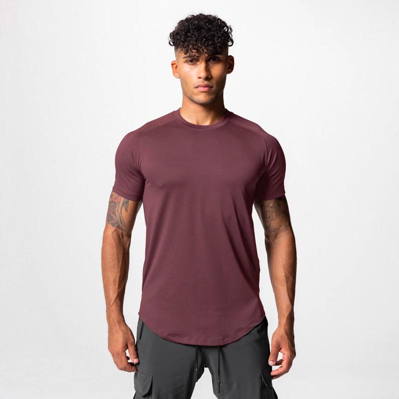 Crazy Muscle Men's Fitness Short Sleeved T-shirt Sports Mesh Quick Drying Breathable T-shirt