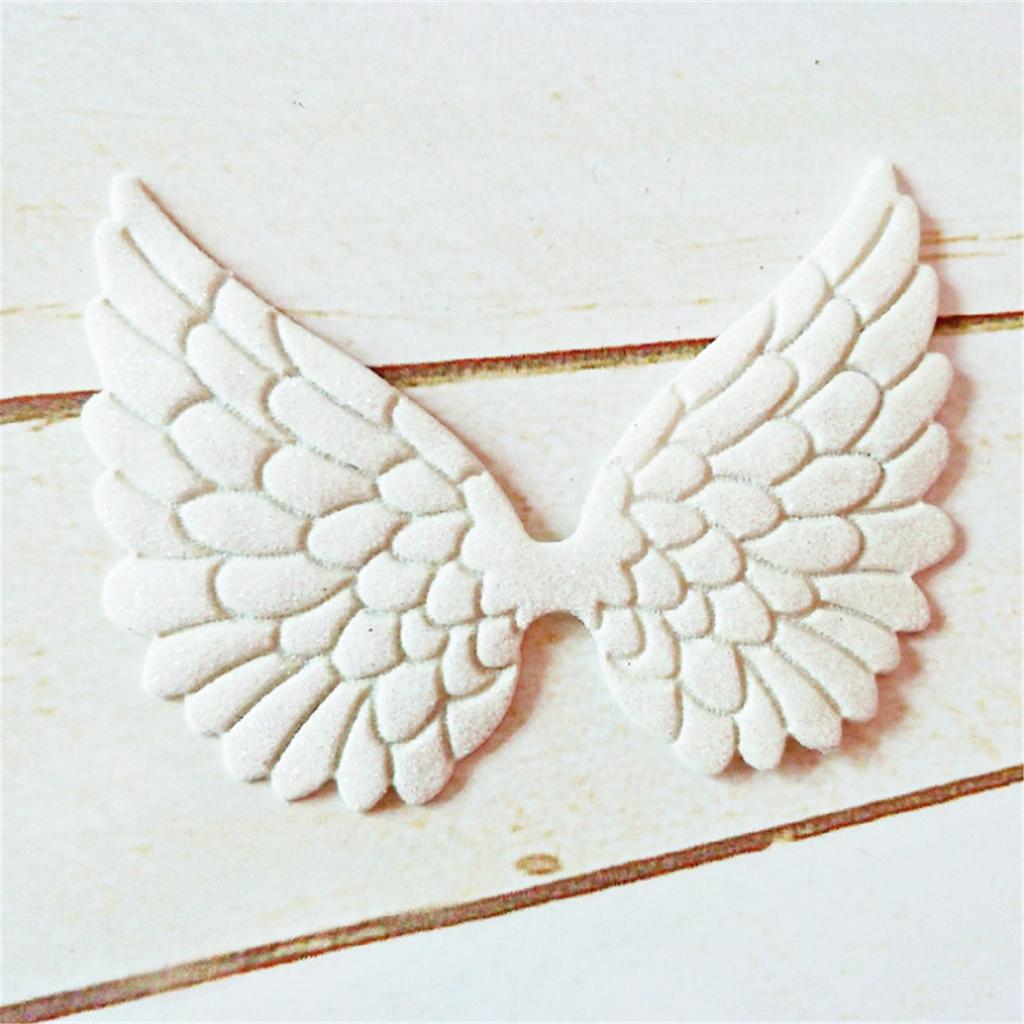 10PCS Glitter Fabric Cute Angel Wings Artificial Leather Appliques DIY Hair Accessories Decor Craft Gift for Anniversary