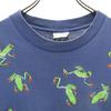 HARBORSIDE GRAPHICS 90s Old USA made frog Short sleeve Single stitch, double sided print T-shirt Men's Used