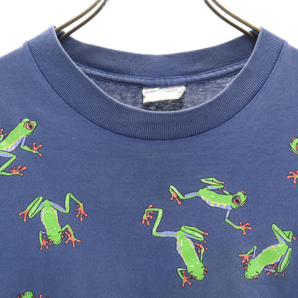 HARBORSIDE GRAPHICS 90s Old USA made frog Short sleeve Single stitch, double sided print T-shirt Men's Used