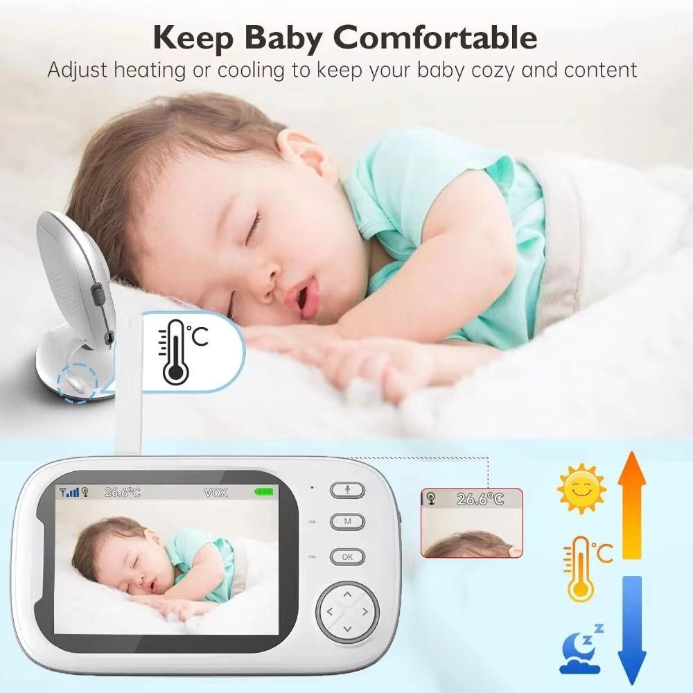 Wireless Real-time Video Baby Monitor 2 Way Audio Upgraded Camera Baby Monitor  Babysitter