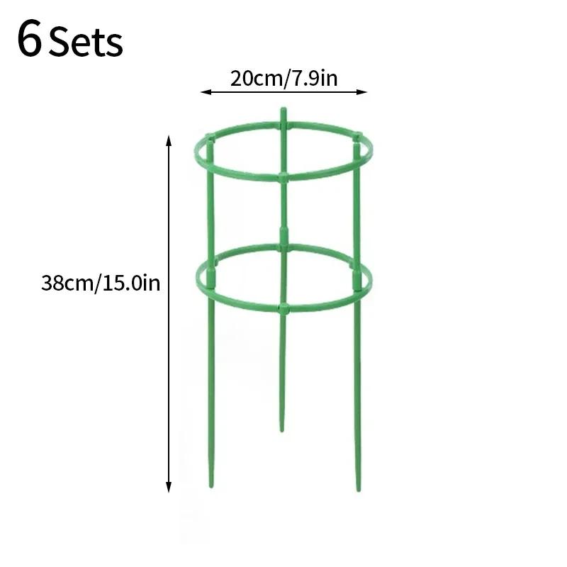 3/6/9/12Sets Plant Support Pile Stand Flowers Plant Arrangement Fixing Rod Plants Stake for Garden Supplies Home Yard Planting