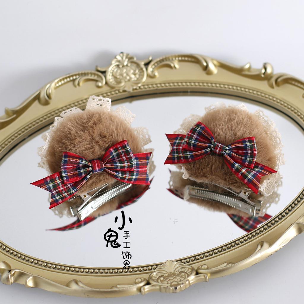 Lace Headgear Top Hat Flat Hat Christmas Cos Hair Accessories Original Christmas Lolita Bow Headband