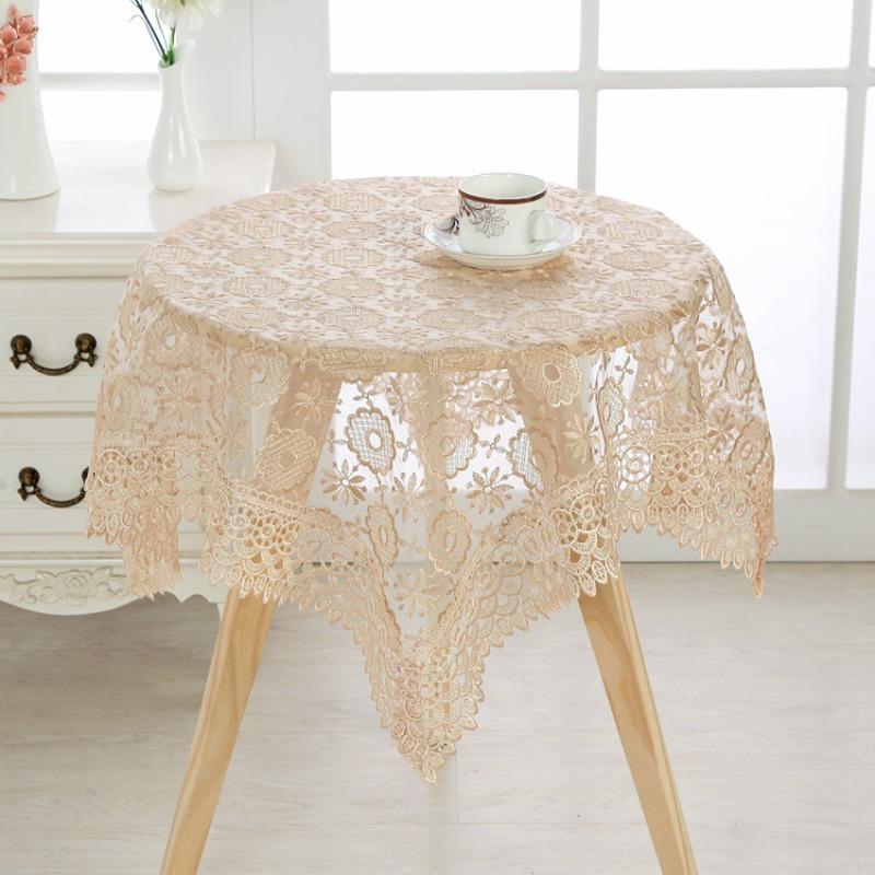Lace Table Cloth Retro Embroidery Reception Tablecloths Decoration Party Valentine's Day Table Clothscountryside Wedding Holiday Round Table Fabric