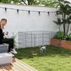 Puppy Playpen, 76 cm High/approx. 2.5 m², 8 Panels, Floor Tarpaulin, Combi Roof Cover