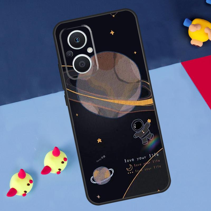 Astronaut Spaceship For OPPO Reno 14 13 12 11 10 Pro 8T 11F 12F 13F 14F 7 8 Lite OPPO Find X8 X6 X5 X9 Pro Case