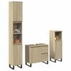 Vidaxl 3-Cz. Bathroom Furniture Set, Sonoma Oak Color