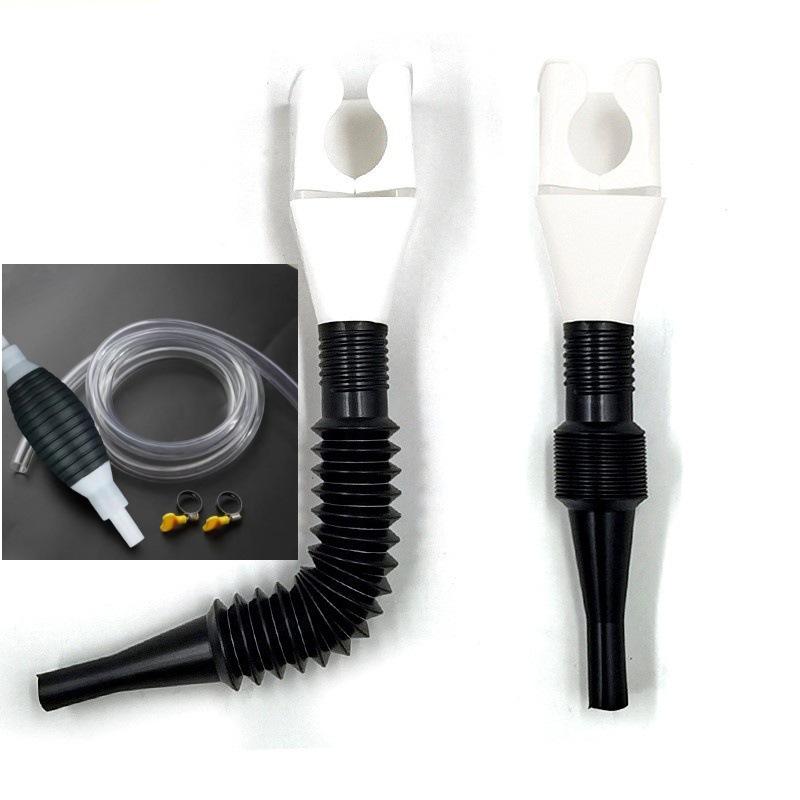 1Set Plastic Car Motorcycle Refueling Engine Oil Funnel Filter Conveying Tool Oil Change Funnel Accessories