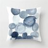 Indigo watercolor floral pattern Doublesided Printed pillow cover Short plush Suitable living rooms sofas throw cushion cover