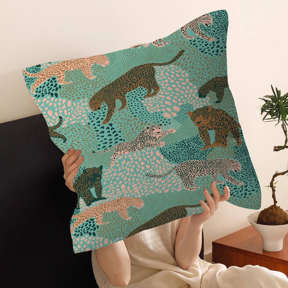 Animal Style Tiger Cushion Case Autumn Jungle Pillow Anime Pillow Sofa Bed Head Pillow Cover Cushion Cover 45x45 cm Fashion