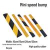 2cm High Mini Rubber Speed Bump and Bicycle Buffer with Yellow-Black Stripes for Parking Space Division